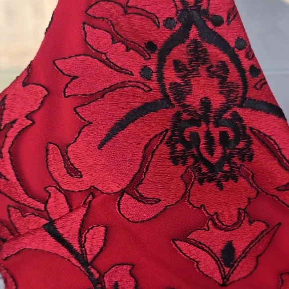 139 Siena V-Neck Dress Sz 10 Women Embroidered-Mesh Sleeveless New Holiday - Picture 9 of 14